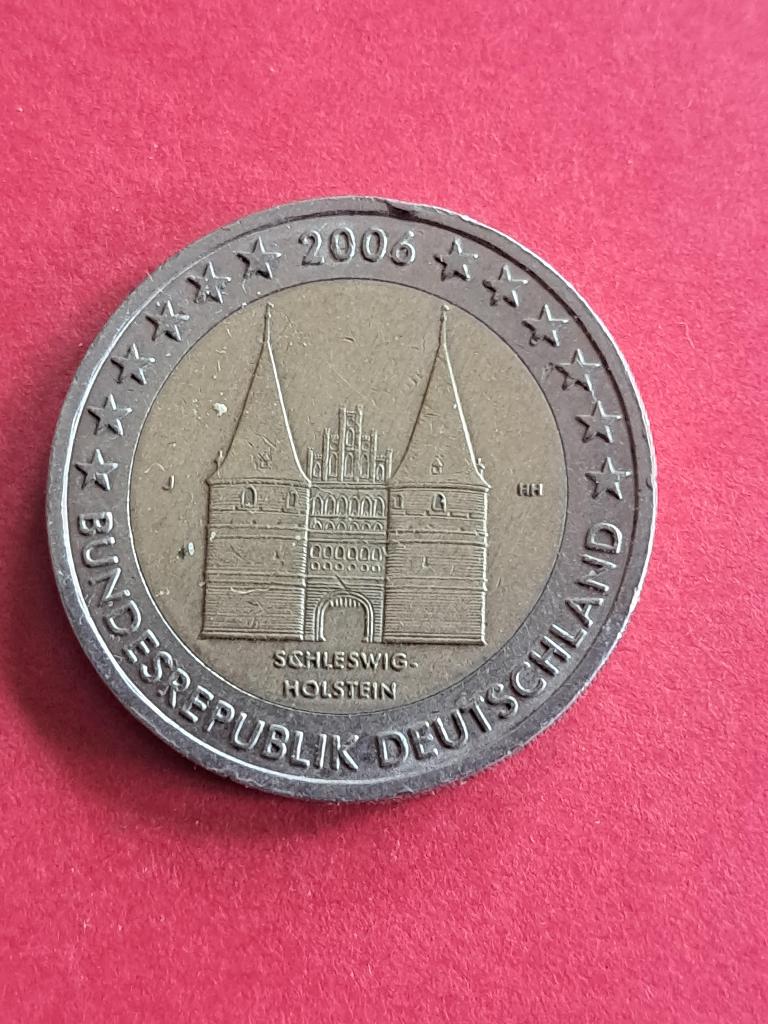 2006 J Duitsland 2 euro Holstentor Hamburg, Verzenden, Duitsland, 2 euro, Losse munt