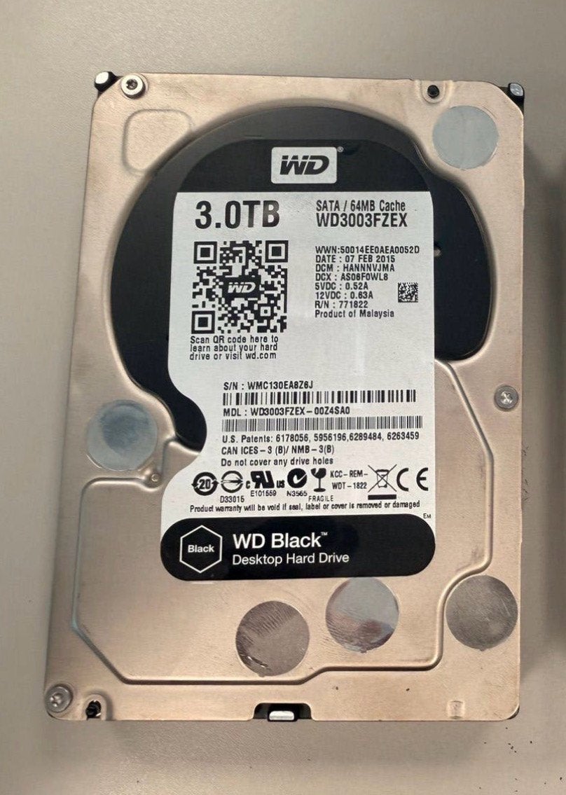 3Tb WD Black 7200 rpm NAS, Computers en Software, Harde schijven, Ophalen, Zo goed als nieuw, NAS, HDD