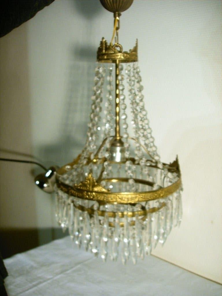 Un grand lustre, Enlèvement ou Envoi, Comme neuf, Verre, Neo-classicistisch