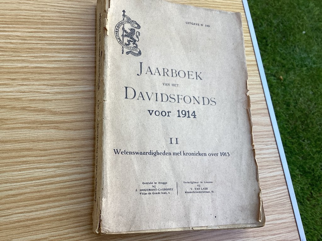 Jaarboek van het Davidsfonds voor 1914., Antiquités & Art, Antiquités | Livres & Manuscrits, Enlèvement ou Envoi