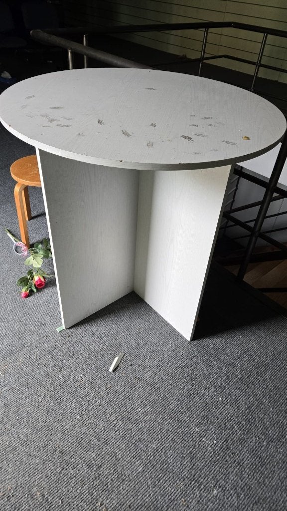 Ronde tafel hout, Huis en Inrichting, Ophalen, Gebruikt, 50 tot 100 cm, Rond