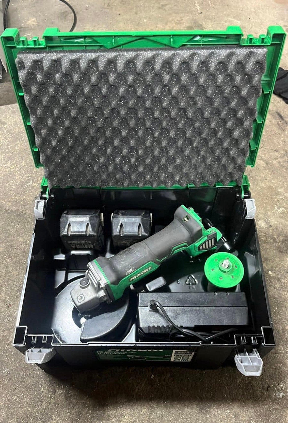 TE KOOP!!! Hikoki accu slijptol, 3xAccu 5AH, Doe-het-zelf en Bouw, Ophalen, Gebruikt