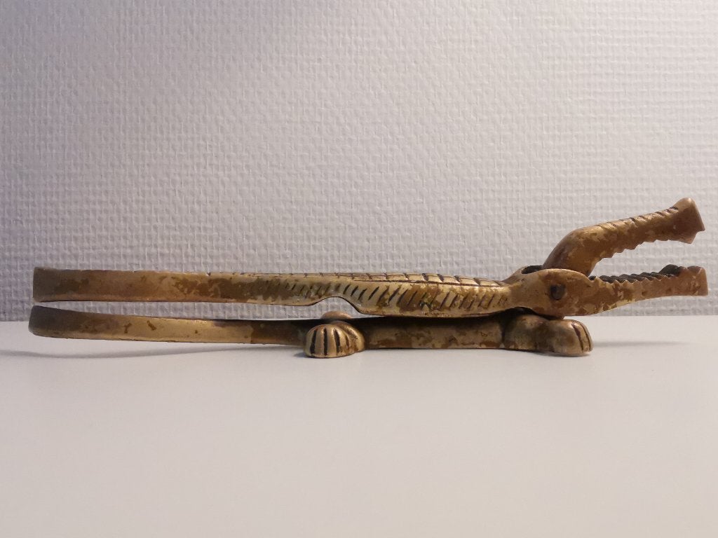 VINTAGE MESSING KROKODIL - NOTENKRAKER, Ophalen of Verzenden