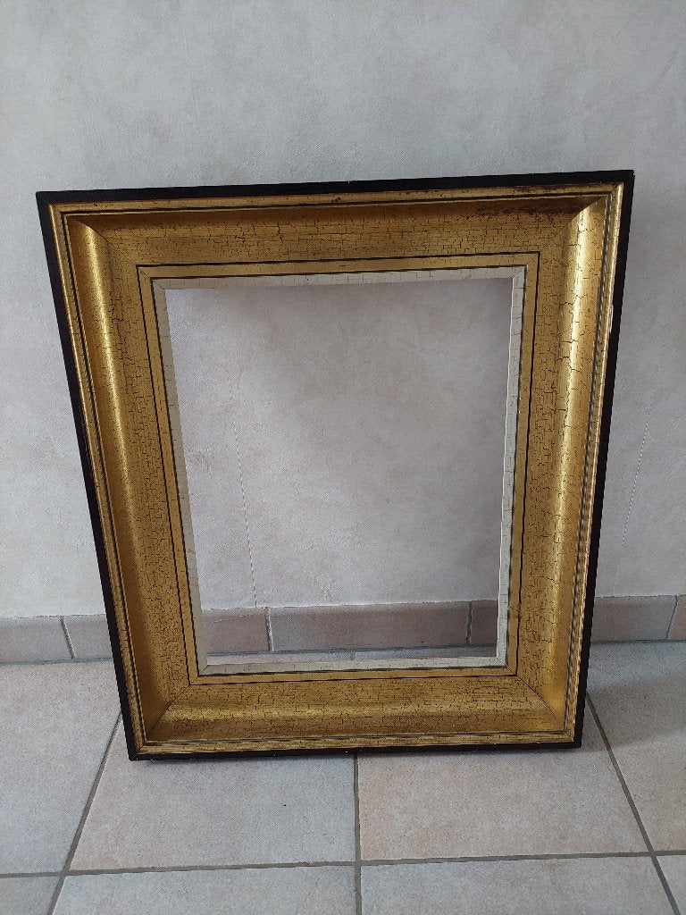 Vintage houten schilderijlijst, Ophalen, Gebruikt, Schilderijlijst, Met ophangsysteem