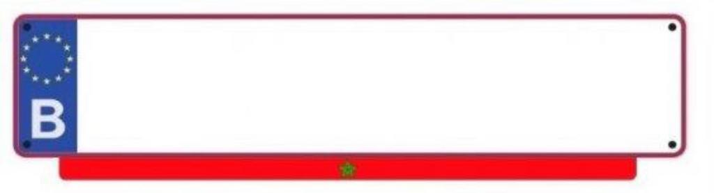 Support-plaque immatriculation Maroc, ., Nieuw, Ophalen of Verzenden, .
