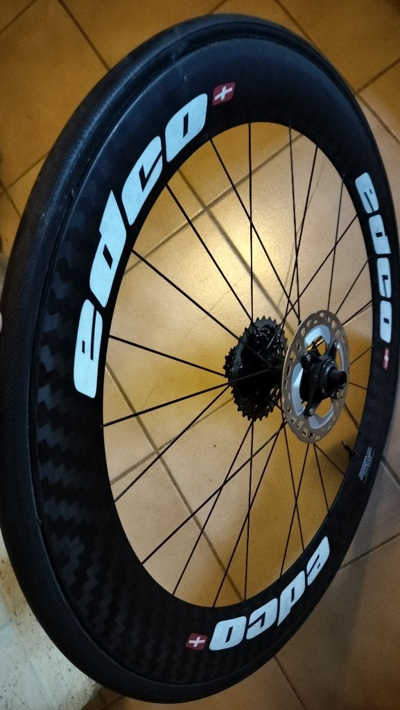 Carbonwielen edco lightweight incl schijven en casette, Fietsen en Brommers, Fietsonderdelen, Ophalen, Carbon