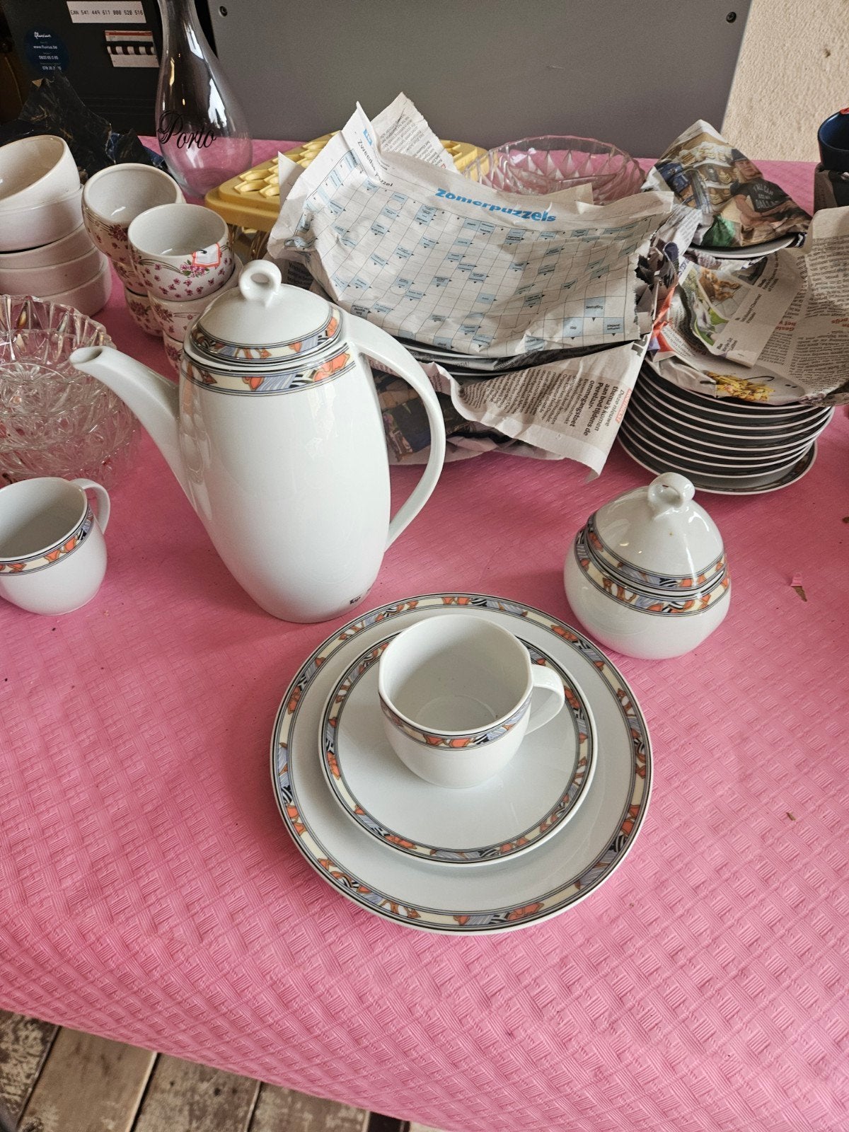 koffiezet servies voor 11 personen, Antiek en Kunst, Ophalen