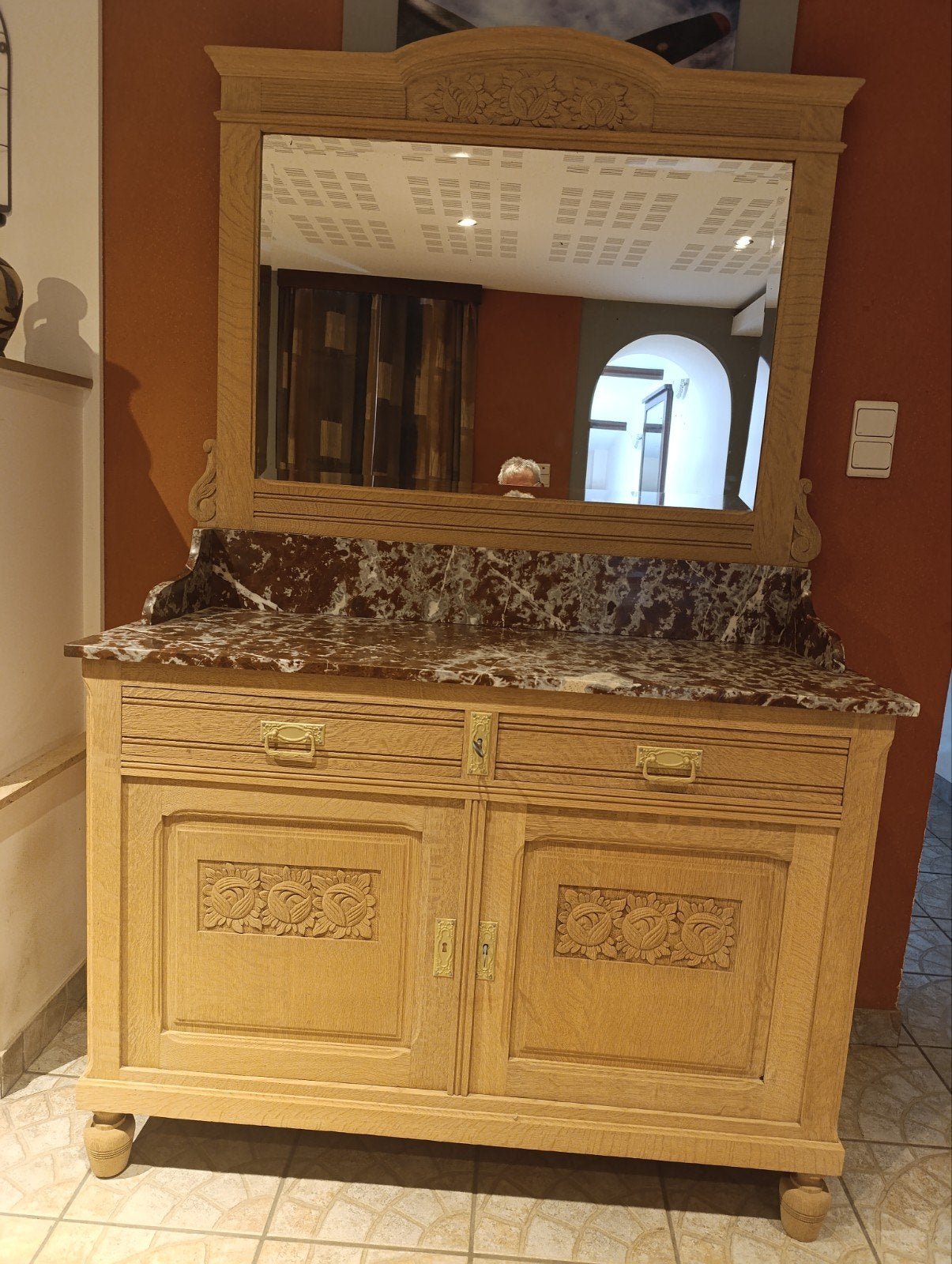 meuble lavabo en chêne aérogommer, Enlèvement ou Envoi