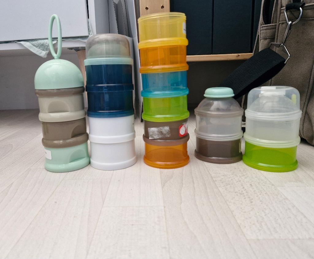 Doseerpotjes voor melkpoeder/voeding – set, Ophalen, Gebruikt, Overige typen
