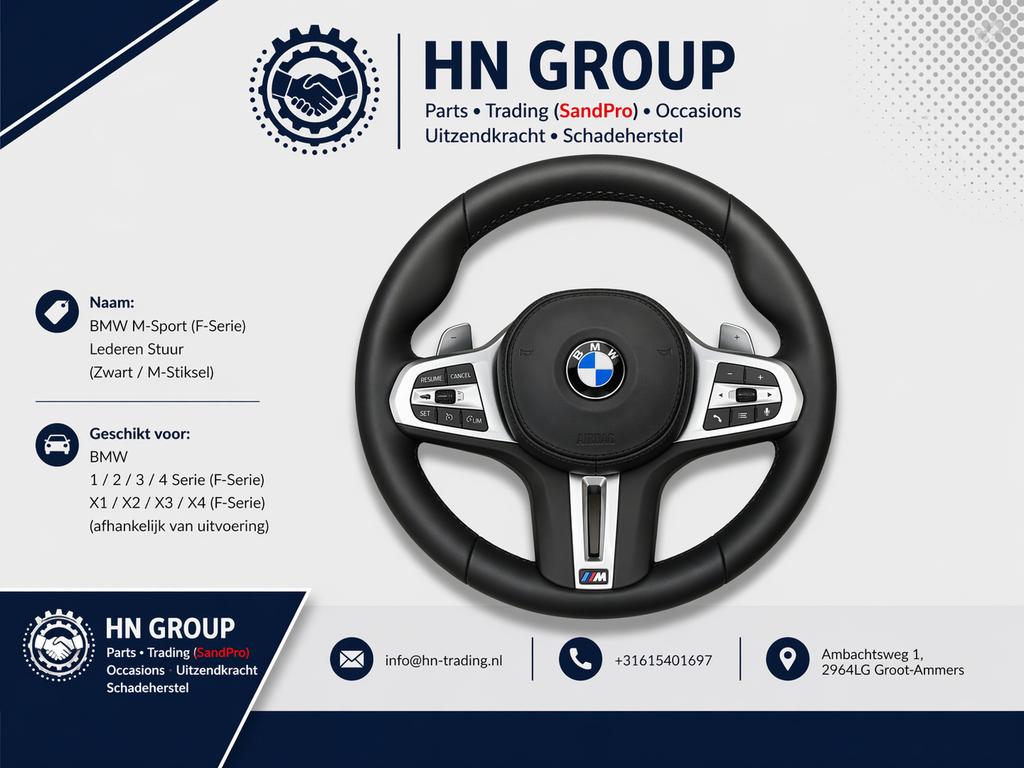 BMW M sportstuur alcantara en leer 1,2,3,4,5,6 7-serie F20 F, -, Utilisé, -, -