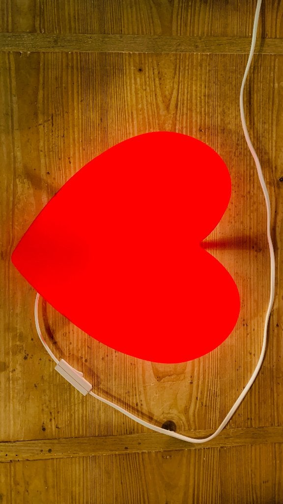 Vintage IKEA SMILA HJÄRTA hartlamp – rood, Ophalen, Wandlamp, IKEA, Rood