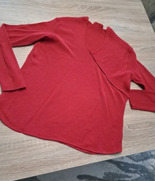 Mayerline rode longsleeve Large, Kleding | Dames, T-shirts, Mayerline, Maat 42/44 (L), Ophalen of Verzenden, Zo goed als nieuw