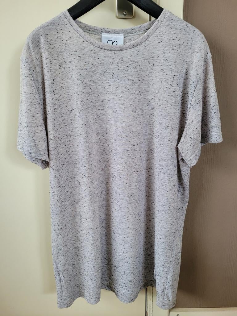 Gespikkelde strech t-shirt merk Guru, XL, als nieuw, Kleding | Heren, T-shirts, Maat 56/58 (XL), Wit, Ophalen of Verzenden