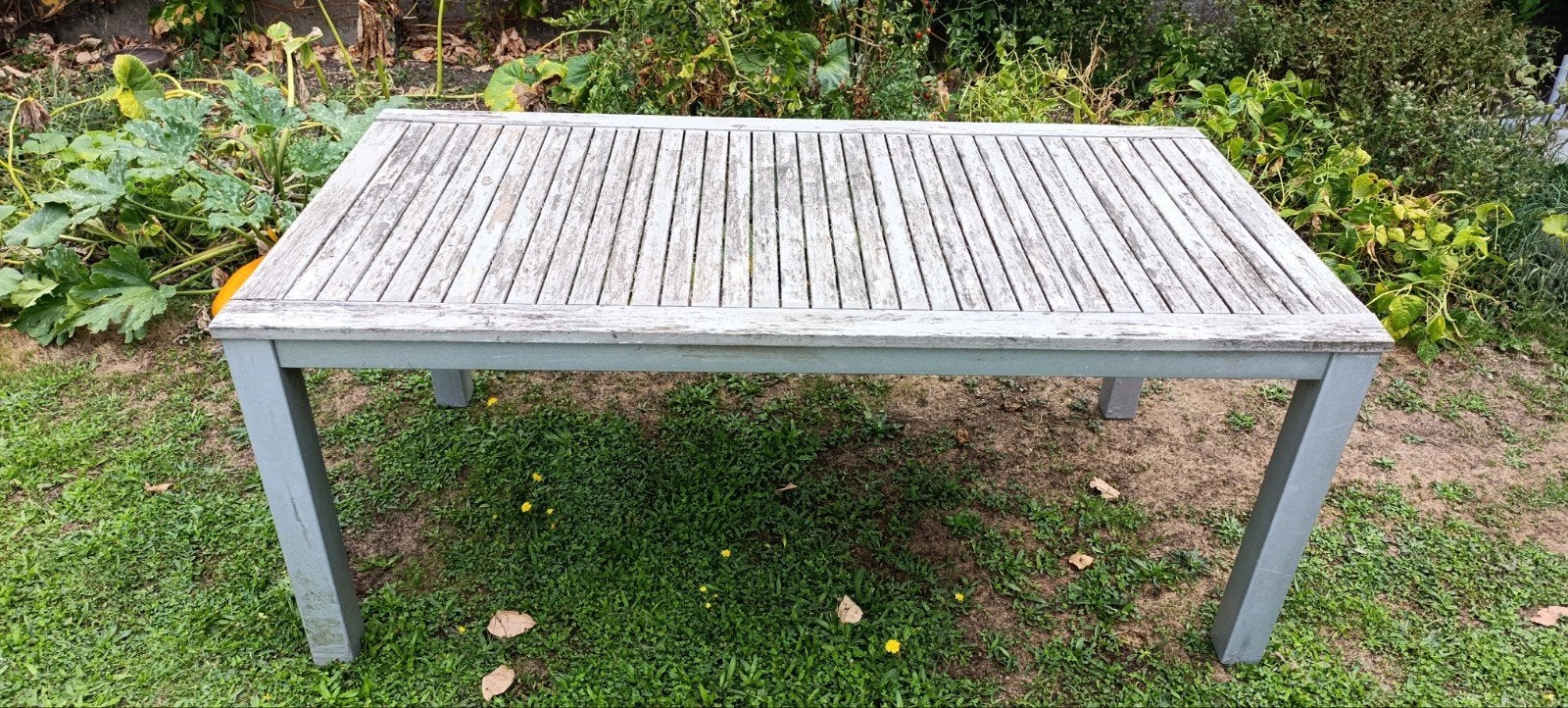 Donne table teck et alu, Jardin & Terrasse, Tables de jardin, Enlèvement