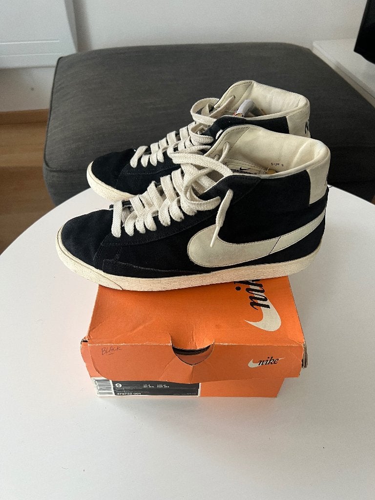 Nike Blazer high noir Vntg Nd T:42,5, Enlèvement ou Envoi, Nike, Porté, Chaussures de sport