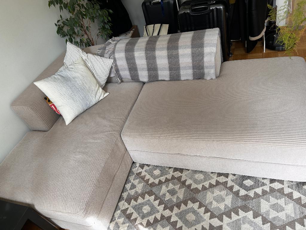 Living - Bank / Couch / L sofa Beige, Ophalen, Overige materialen, Minder dan 75 cm, Hoekbank