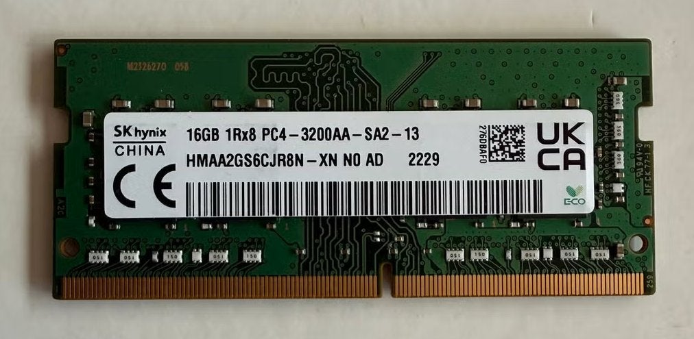 Hynix 16 Go 1Rx8 PC4 3200AA SA2-13, Enlèvement ou Envoi, DDR4, Comme neuf, PC4 3200AA