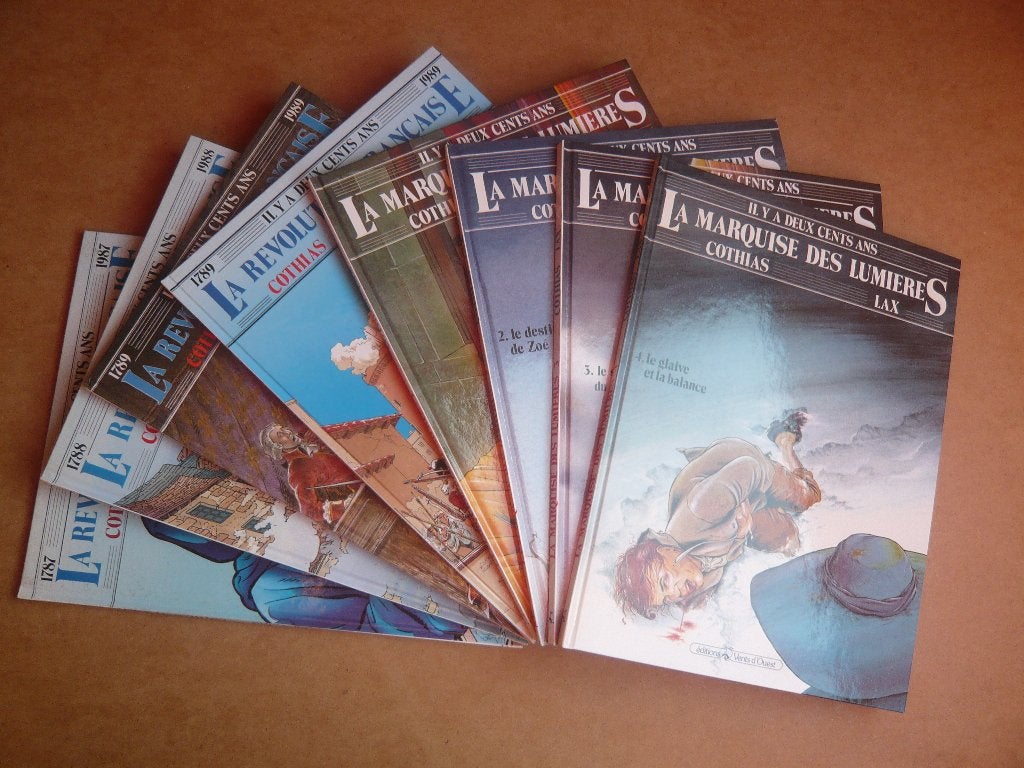 Bd LA MARQUISE DES LUMIERES + REVOLUTION FRANCAISE 1 à 4, Gelezen, COTHIAS / LAX, Complete serie of reeks, Ophalen of Verzenden