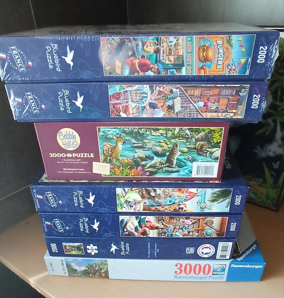 Lot puzzels, Ophalen, Meer dan 1500 stukjes, Zo goed als nieuw, Legpuzzel