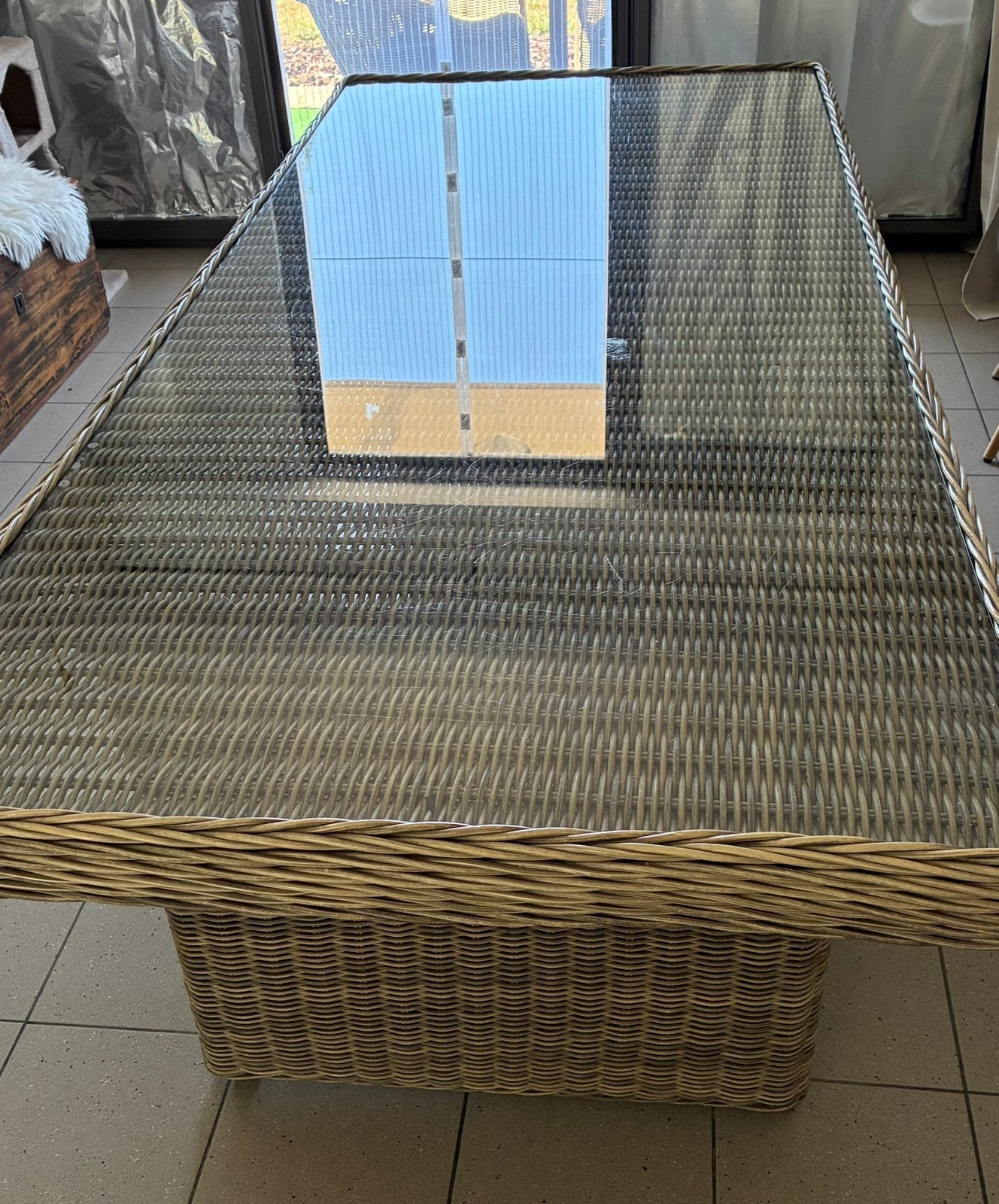 Eettafel, Huis en Inrichting, Tafels | Eettafels, Ophalen, 200 cm of meer, Zo goed als nieuw, Vijf personen of meer