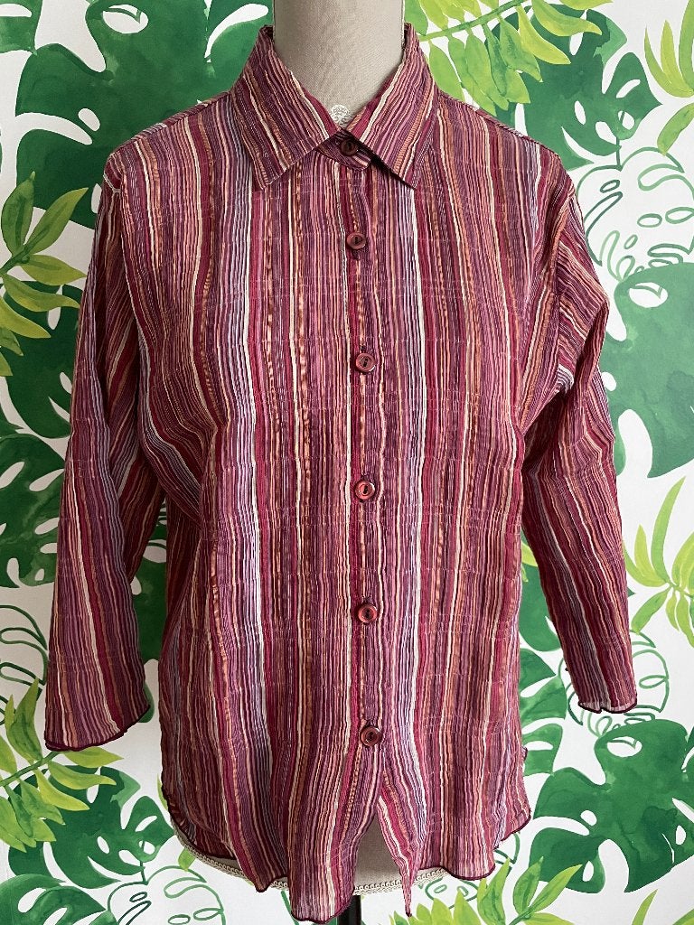 veelkleurige blouse Cassis - 38, Kleding | Dames, Maat 38/40 (M), Zo goed als nieuw, Meerkleurig, Verzenden
