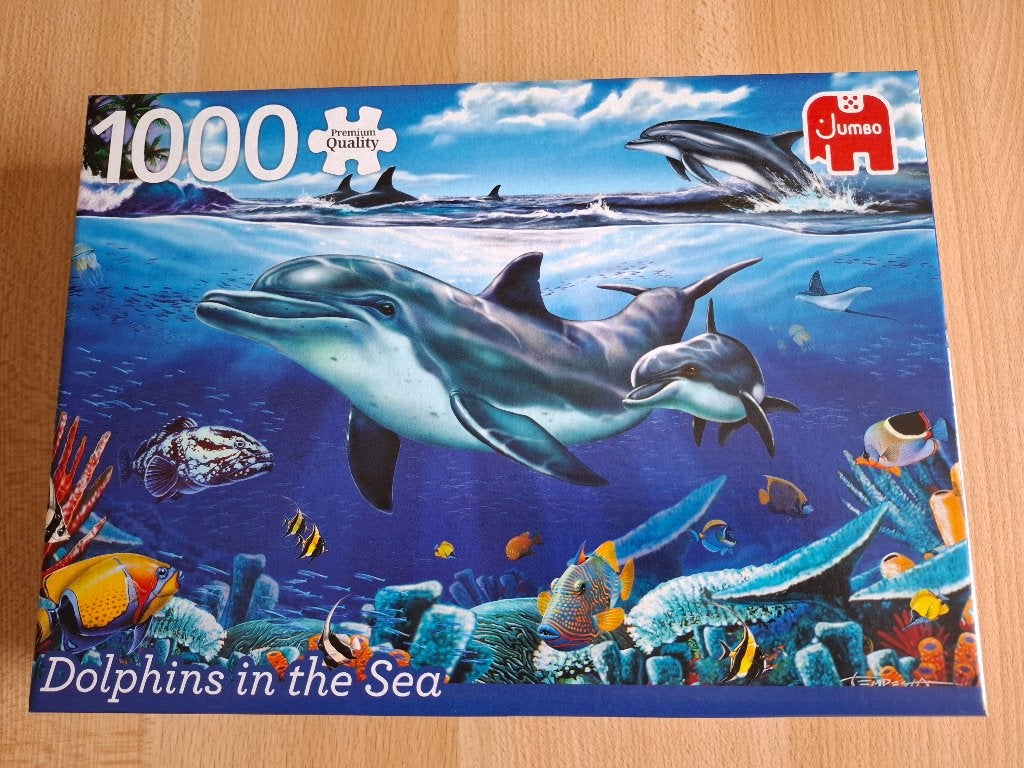 Dolphins in the Sea - Jumbo puzzel 1000 stukjes, Ophalen