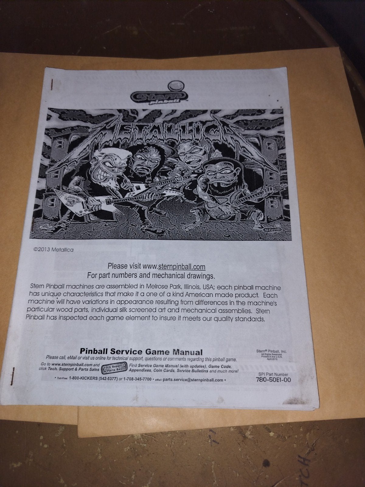 Service manual Metallica, Ophalen, Zo goed als nieuw, Dot-matrix, Stern