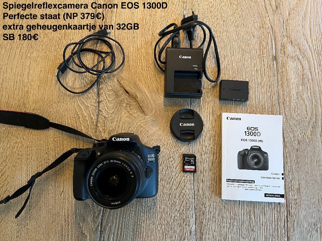 Fototoestel Canon EON 1300D, Ophalen of Verzenden, Zo goed als nieuw, Spiegelreflex, Canon