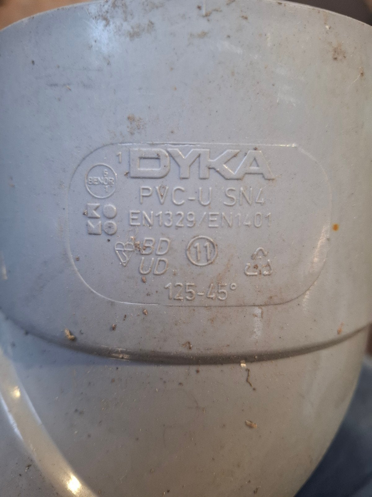 PVC bocht dia 125, Ophalen, PVC