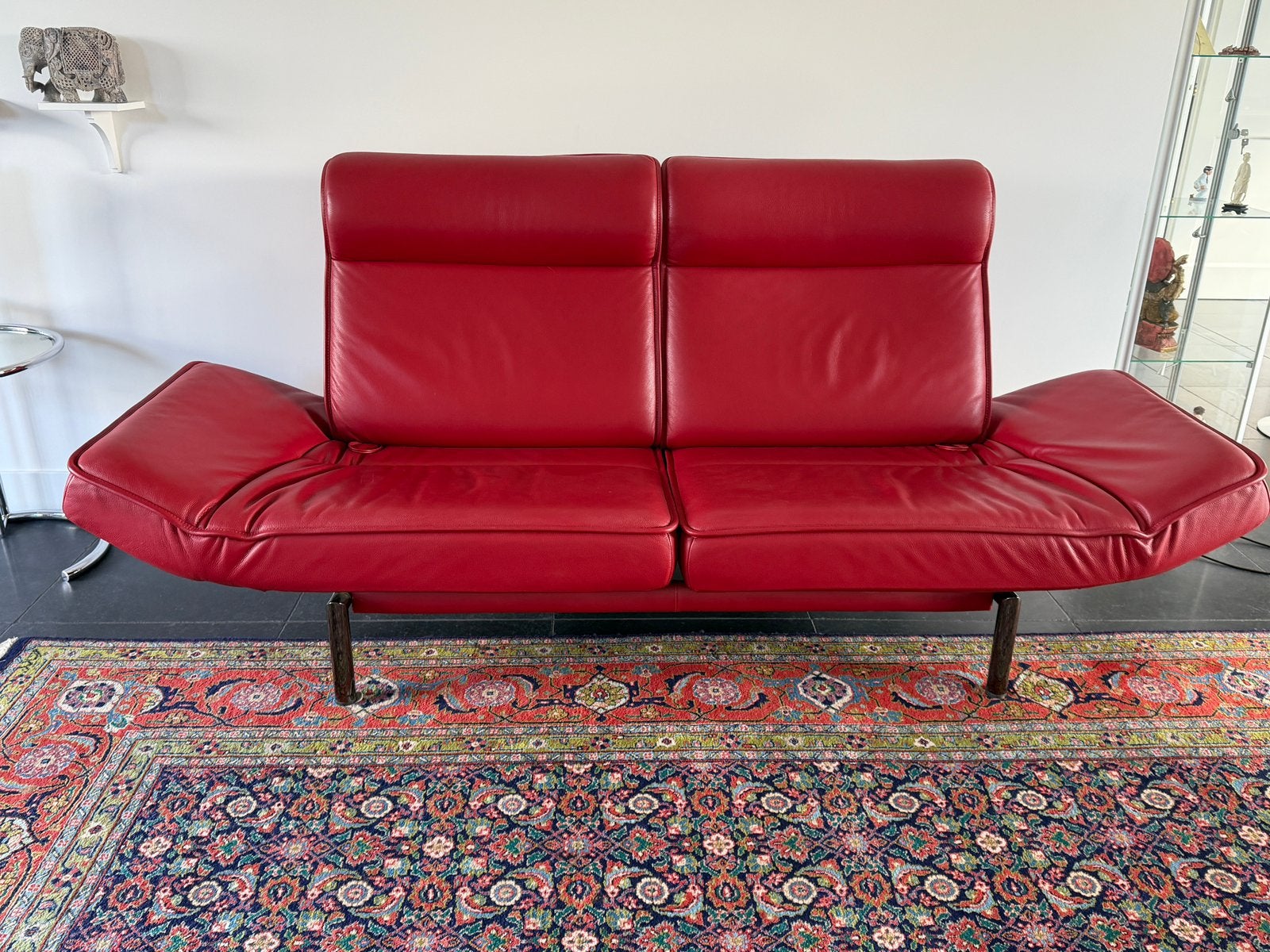 Prachtige rode Sede DS-450 zitbank, Huis en Inrichting, Fauteuils, Ophalen, Zo goed als nieuw, Modern, Leer
