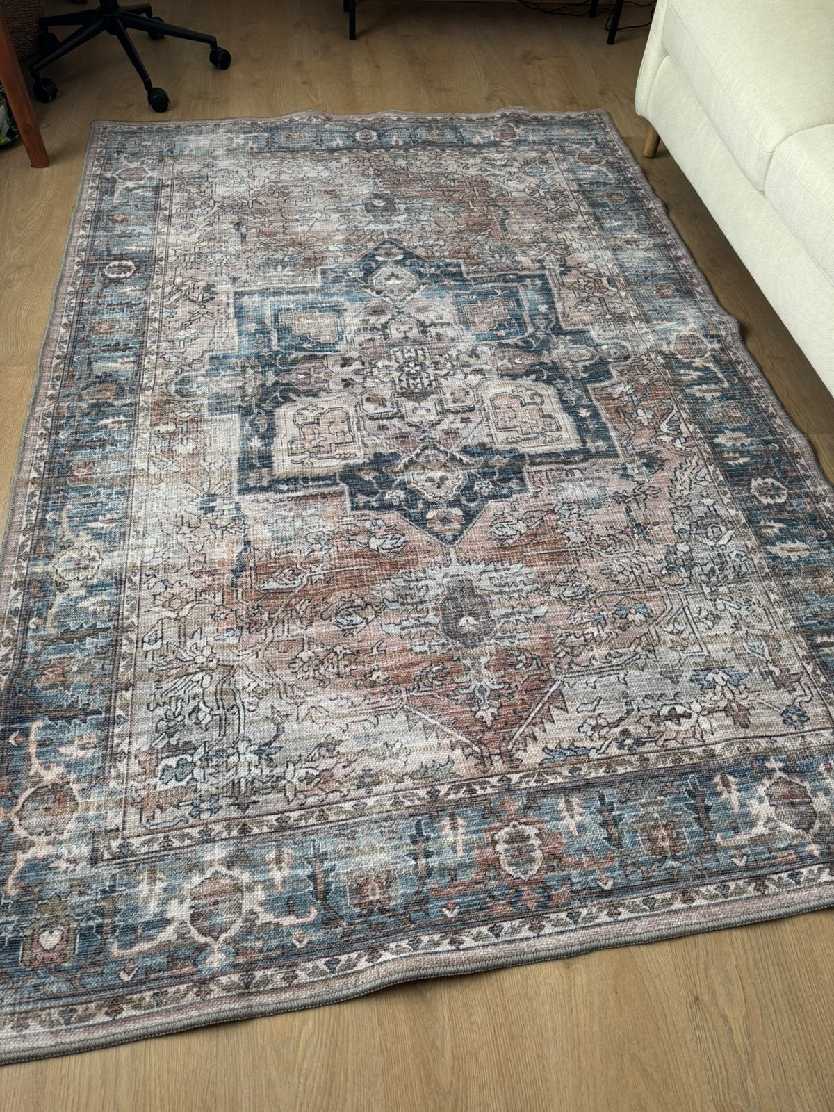 Grand tapis oriental - Terracotta / Bleu - 160x230, Maison & Meubles, Ameublement | Tapis & Moquettes, Neuf, 150 à 200 cm, Rectangulaire