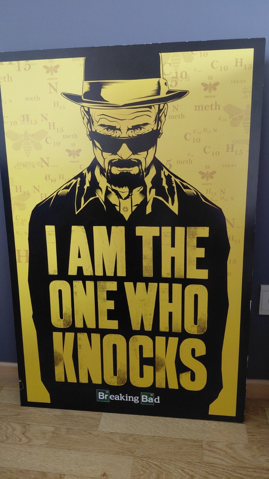 Wandplaat uit de serie breaking bad, Ophalen