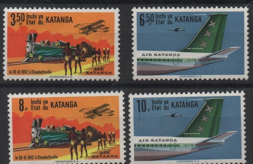 Timbres du Katanga 1961-1962, Timbres & Monnaies, Timbres | Afrique, Non oblitéré, Envoi