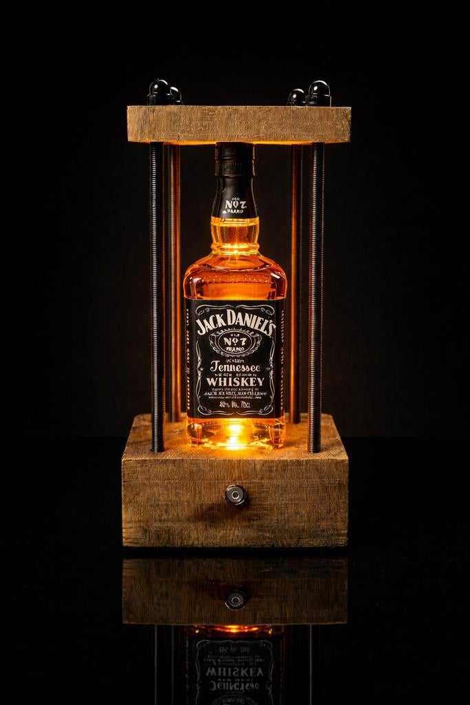 Handgemaakte Jack Daniel’s Lamp – Industriële Designlamp, Ophalen