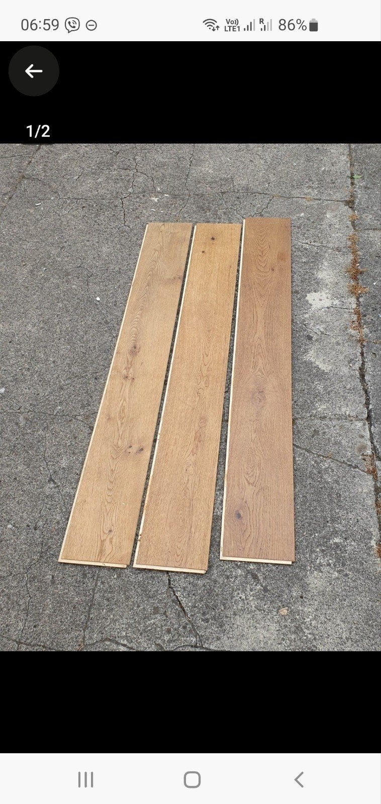 parquet en chêne, Enlèvement