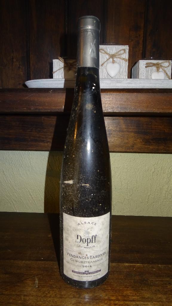Dopff au moulin Gewurtztraminer vendanges tardives 2014, Collections, Vins, Enlèvement ou Envoi, Pleine, Comme neuf, Vin blanc