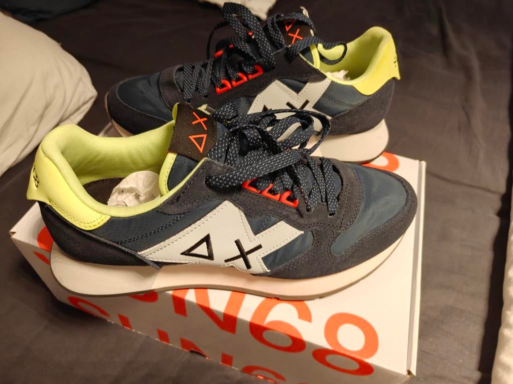 Sun68 sneackers nubuck / tissu bleu, Enlèvement, Comme neuf