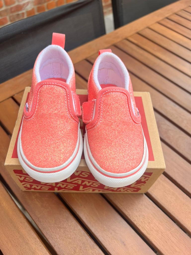 Vans slip on- glitter pink- maat 21, Ophalen, Meisje, Schoenen, Nieuw