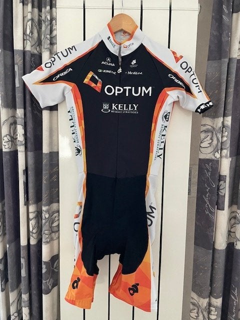 Tijdritpak Optum Kelly maat S, Fietsen en Brommers, Ophalen of Verzenden, Zo goed als nieuw, S, Bovenkleding