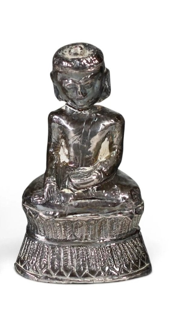Boeddhabeeld in zilver – 11,5 cm, Antiek en Kunst, Ophalen