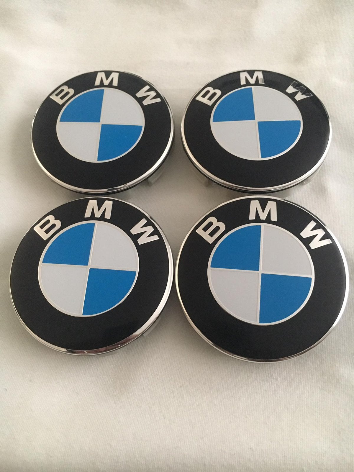 4x Nieuwe blauwe bmw naafdoppen 68mm logo’s velgen, Enlèvement, Comme neuf