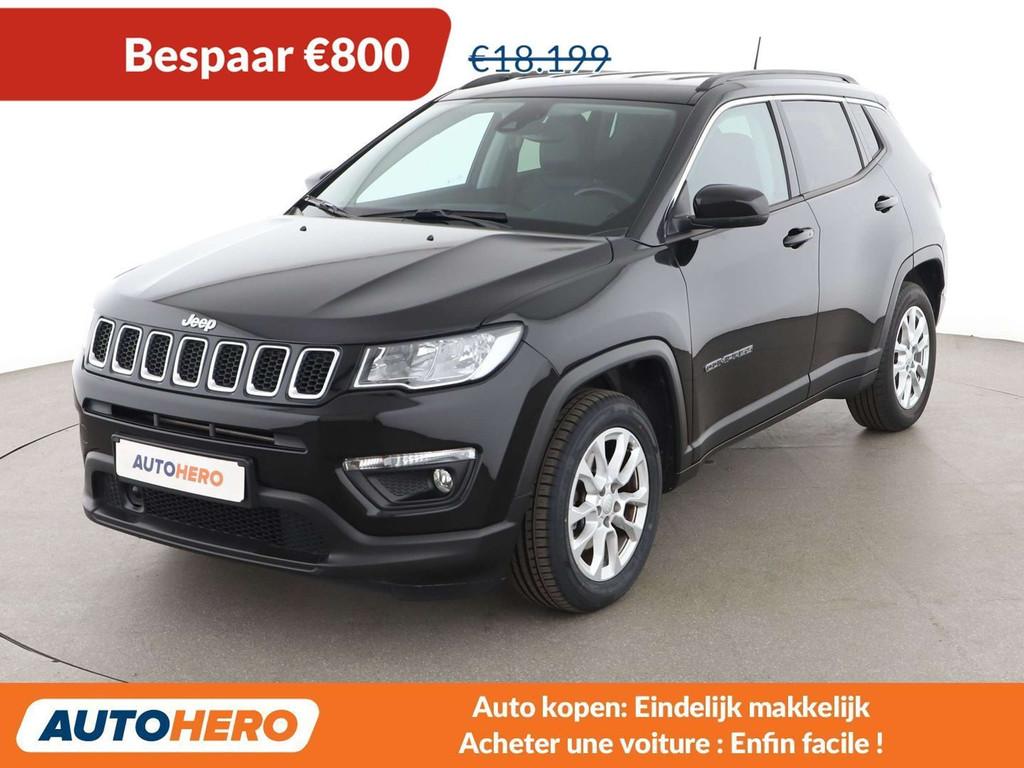 Jeep Compass 1.3 T-GDi Longitude FWD (bj 2020, automaat), Auto's, Gebruikt, Zwart, Compass, 5 zetels