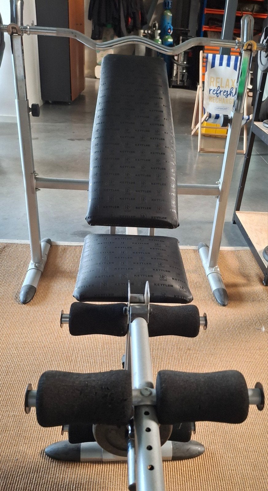 Complete fitnessbank met toebehoren, Abdominaux, Aluminium, Enlèvement, Centrale électrique