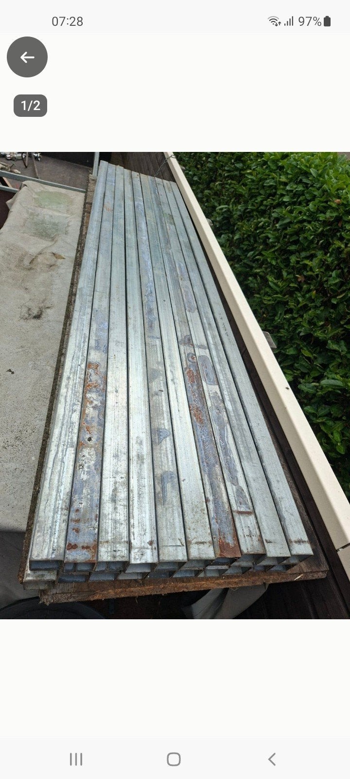 20 gegalvaniseerde buizen, Doe-het-zelf en Bouw, Metalen, Ophalen, Gebruikt, IJzer