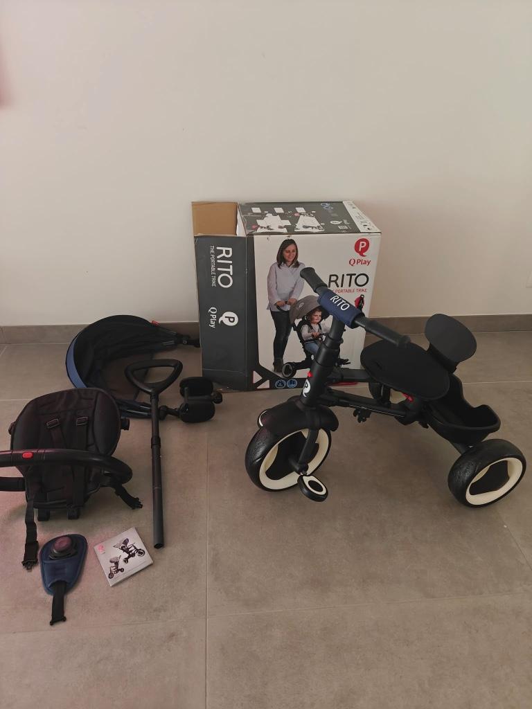 QPlay Rito driewieler, Fietsen en Brommers, Fietsen | Driewielers, Gebruikt, Duwstang, Ophalen