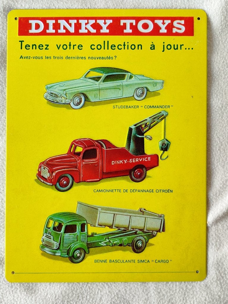 Dinky Atlas _ Plaque métalique publicité "Dinky Toys", Hobby & Loisirs créatifs, Enlèvement ou Envoi, Neuf, Autres types, Dinky Toys
