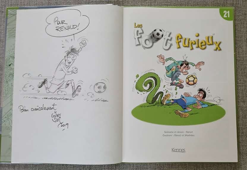 BD Les Foot furieux 21 Gürsel Dédicace EO Neuf, Eén stripboek, Ophalen of Verzenden, Nieuw