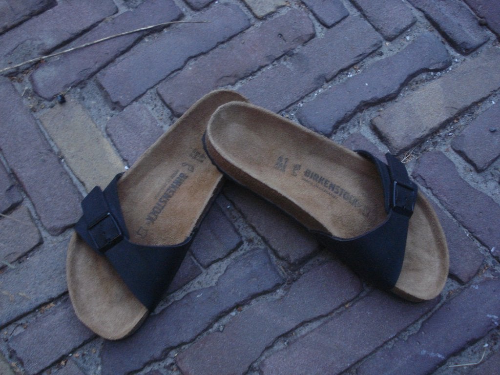 Birkenstock Madrid zwart 41 nieuw gratis verzending per post, Kleding | Dames, Schoenen, Slippers, Verzenden, Zwart, Nieuw
