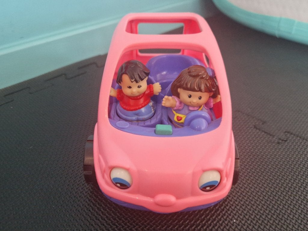 Little People roze auto, Kinderen en Baby's, Ophalen of Verzenden, Gebruikt, Met geluid