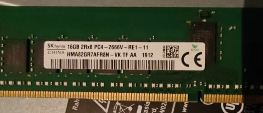 32 stuks SK hynix 16 GB DDR4 ECC Registered – PC4-2666V, Computers en Software, RAM geheugen, Gebruikt, Server, 16 GB, DDR4, Ophalen of Verzenden